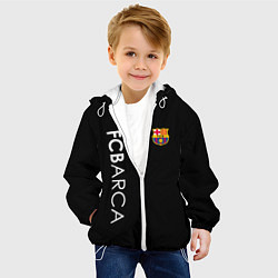 Куртка с капюшоном детская FC BARCA BLACK STYLE, цвет: 3D-белый — фото 2