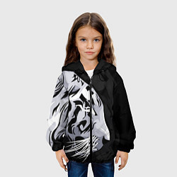 Куртка с капюшоном детская 2022 Год тигра, цвет: 3D-черный — фото 2