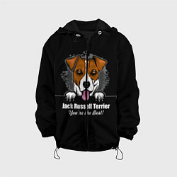 Куртка с капюшоном детская Джек-Рассел-Терьер Jack Russell Terrier, цвет: 3D-черный
