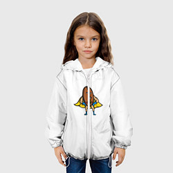 Куртка с капюшоном детская Кофейный Супергерой, цвет: 3D-белый — фото 2