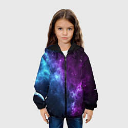 Куртка с капюшоном детская NEON GALAXY НЕОНОВЫЙ КОСМОС, цвет: 3D-черный — фото 2
