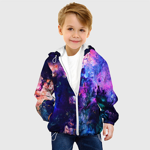 Детская куртка НЕОНОВЫЕ КОСМОС NEON SPACE / 3D-Белый – фото 4