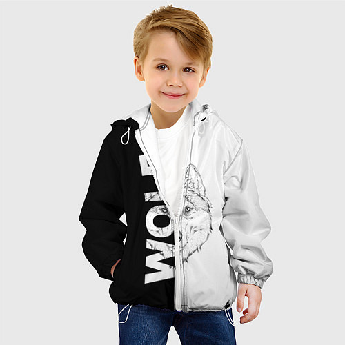 Детская куртка WOLF Волк / 3D-Белый – фото 4