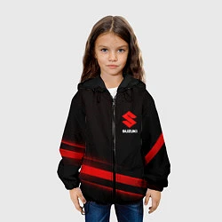 Куртка с капюшоном детская Suzuki, Сузуки, цвет: 3D-черный — фото 2