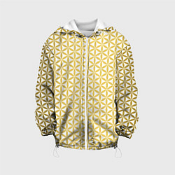 Куртка с капюшоном детская Цветок Жизни золото, цвет: 3D-белый