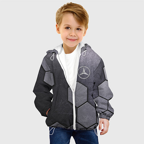 Детская куртка Mercedes-Benz vanguard pattern / 3D-Белый – фото 4