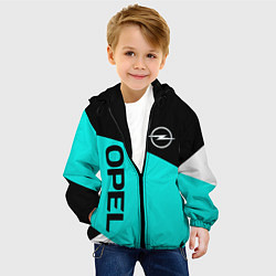 Куртка с капюшоном детская ОПЕЛЬ, OPEL, SPORT ГЕОМЕТРИЯ, цвет: 3D-черный — фото 2