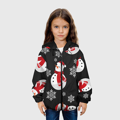Детская куртка Снеговик! / 3D-Черный – фото 3