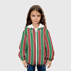 Куртка с капюшоном детская Knitted Pattern, цвет: 3D-белый — фото 2
