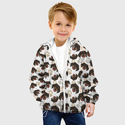 Куртка с капюшоном детская Такса Dachshund Dog, цвет: 3D-белый — фото 2