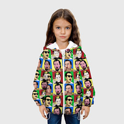 Куртка с капюшоном детская ЛЕГЕНДА ДИ КАПРИО РАЗНЫЕ ОБРАЗЫ, цвет: 3D-белый — фото 2