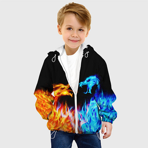Детская куртка FIRE DRAGONS ОГНЕННЫЕ ДРАКОНЫ / 3D-Белый – фото 4