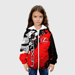 Куртка с капюшоном детская LEXUS ЛЕКСУС БРЫЗГИ ГРАНЖ, цвет: 3D-белый — фото 2