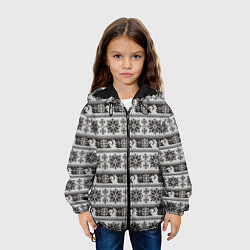 Куртка с капюшоном детская Squirrel Pattern, цвет: 3D-черный — фото 2