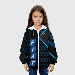 Куртка с капюшоном детская FIAT BLUE SPORT ФИАТ СПОРТ, цвет: 3D-белый — фото 2