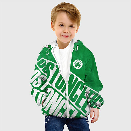 Детская куртка Бостон Селтикс, Boston Celtics / 3D-Белый – фото 4