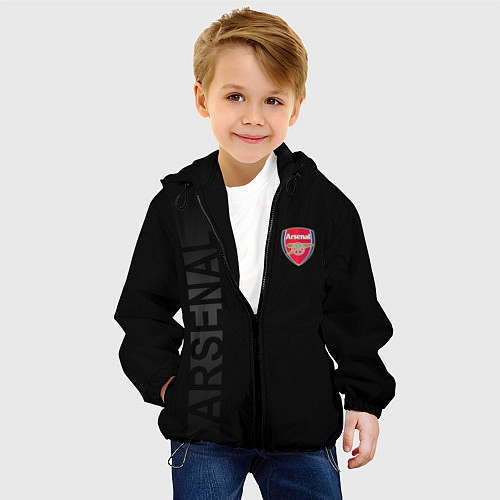 Детская куртка ФК Арсенал / 3D-Черный – фото 4