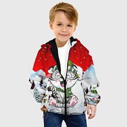 Куртка с капюшоном детская Милый тигренок Новый 2022 год, цвет: 3D-черный — фото 2