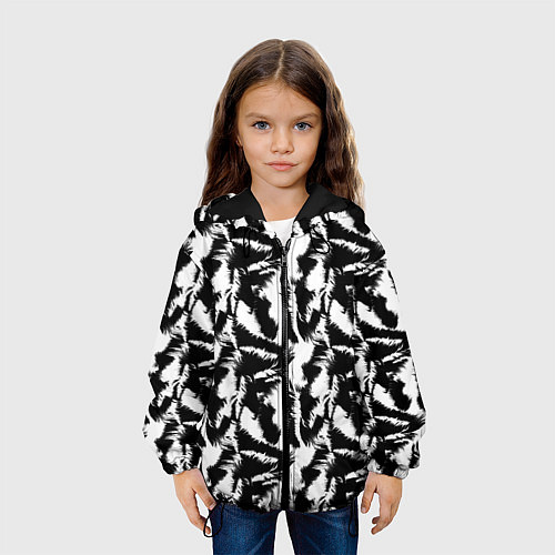 Детская куртка Шкура Белого Тигра / 3D-Черный – фото 3