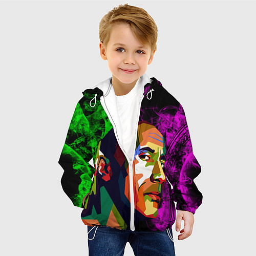Детская куртка Дуэйн Джонсон АРТ Скала / 3D-Белый – фото 4