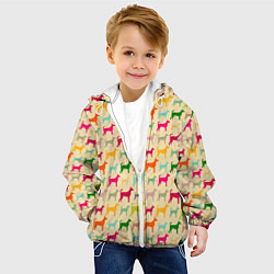 Куртка с капюшоном детская Собаки Разноцветные, цвет: 3D-белый — фото 2