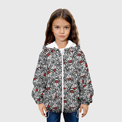 Куртка с капюшоном детская МНОГО ТИГРОВ НОВЫЙ ГОД 2022, цвет: 3D-белый — фото 2