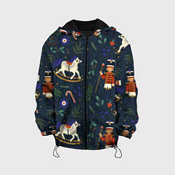 Детская куртка Щелкунчик паттерн с лошадкой