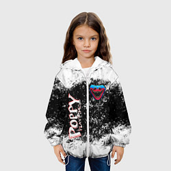 Куртка с капюшоном детская Poppy Playtime Гранж, цвет: 3D-белый — фото 2