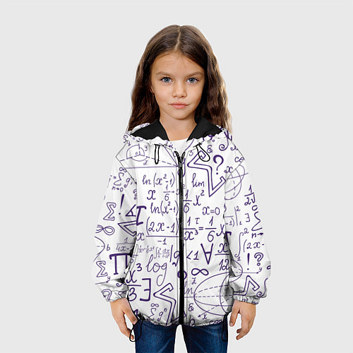 Детская куртка МАТЕМАТИЧЕСКИЕ ФОРМУЛЫ НАУКА / 3D-Черный – фото 3