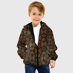 Куртка с капюшоном детская Кофейные отпечатки, цвет: 3D-черный — фото 2