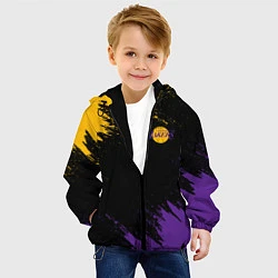 Куртка с капюшоном детская LAKERS БРЫЗГИ КРАСОК, цвет: 3D-черный — фото 2