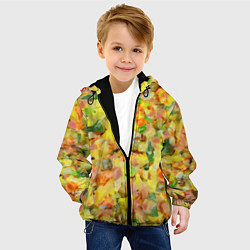 Куртка с капюшоном детская Оливье, цвет: 3D-черный — фото 2