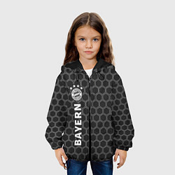 Куртка с капюшоном детская БАВАРИЯ Соты По вертикали, цвет: 3D-черный — фото 2