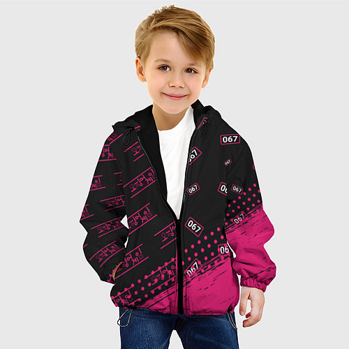 Детская куртка SQUID GAME - 067 Краска Паттерны / 3D-Черный – фото 4