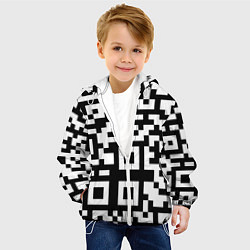 Куртка с капюшоном детская Qr codeкуаркод, цвет: 3D-белый — фото 2