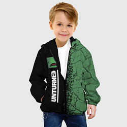 Куртка с капюшоном детская UNTURNED Спрей По вертикали, цвет: 3D-черный — фото 2