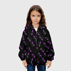 Куртка с капюшоном детская ЛИЦО ЭНДЕРМЕНА, МАЙНКРАФТ, цвет: 3D-черный — фото 2