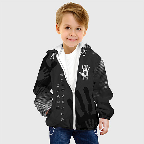 Детская куртка Death Stranding отпечаток руки / 3D-Белый – фото 4