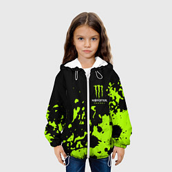 Куртка с капюшоном детская Monster Energy green, цвет: 3D-белый — фото 2