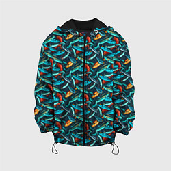 Куртка с капюшоном детская Рыболовные Воблеры, цвет: 3D-черный