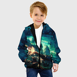 Куртка с капюшоном детская Танк СТ-II, цвет: 3D-черный — фото 2