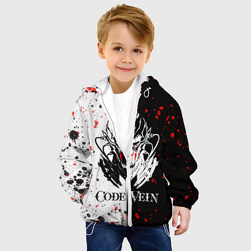 Детская куртка Code Vein Logo / 3D-Белый – фото 4