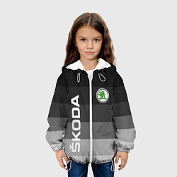 Куртка с капюшоном детская SKODA, ШКОДА ГРАДИЕНТ, цвет: 3D-белый — фото 2