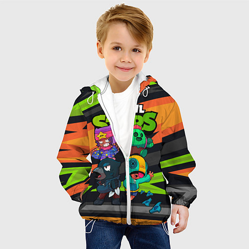 Детская куртка Компания Brawl Stars / 3D-Белый – фото 4