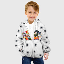 Куртка с капюшоном детская Wormsчервяки, цвет: 3D-белый — фото 2