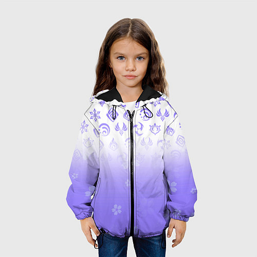 Детская куртка GENSHIN IMPACT SYMBOL PATTERN SAKURA САКУРА / 3D-Черный – фото 3