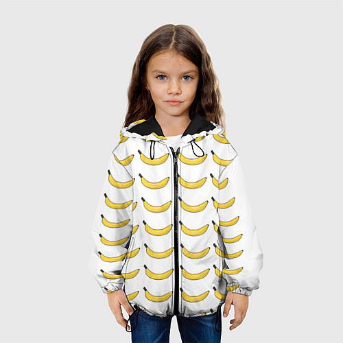 Детская куртка Крупный Банановый рай / 3D-Черный – фото 3