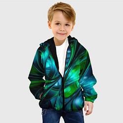 Куртка с капюшоном детская Изумрудное настроение, цвет: 3D-черный — фото 2