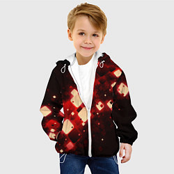 Куртка с капюшоном детская Рубиновый поток, цвет: 3D-белый — фото 2