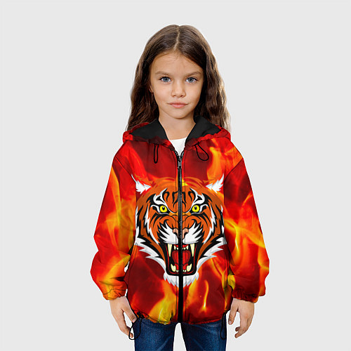 Детская куртка Fire Tiger Face 2022 / 3D-Черный – фото 3